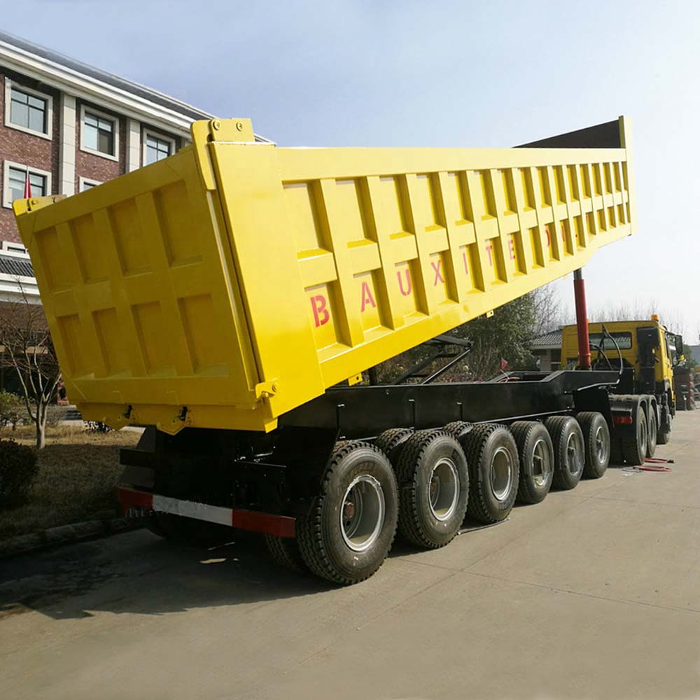 LUCKIN 6 Axles Air Suspension Rear Dump Tipper Semi Trailer for Sale in