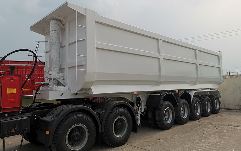 Luckin 5 Axles U Type Heavy Duty Dump Tipper Semi Trailer With Air