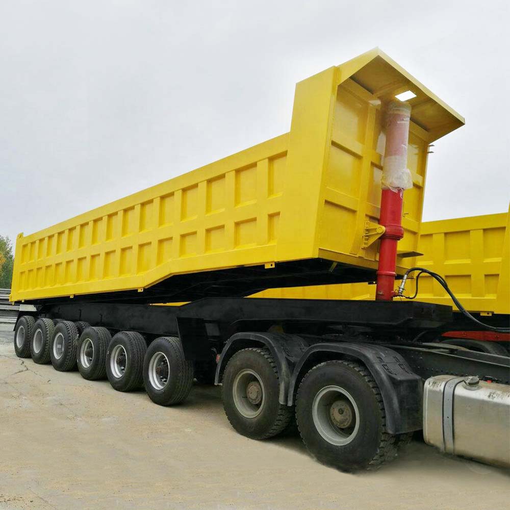 LUCKIN 6 Axles Air Suspension Rear Dump Tipper Semi Trailer for Sale in