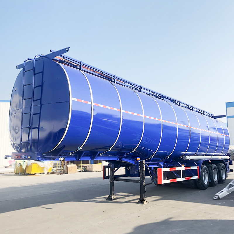 3 axle 45000 liters Palm Crude Oil Tank tanker Semi Trailer with Pump for sale in Guinea Mali