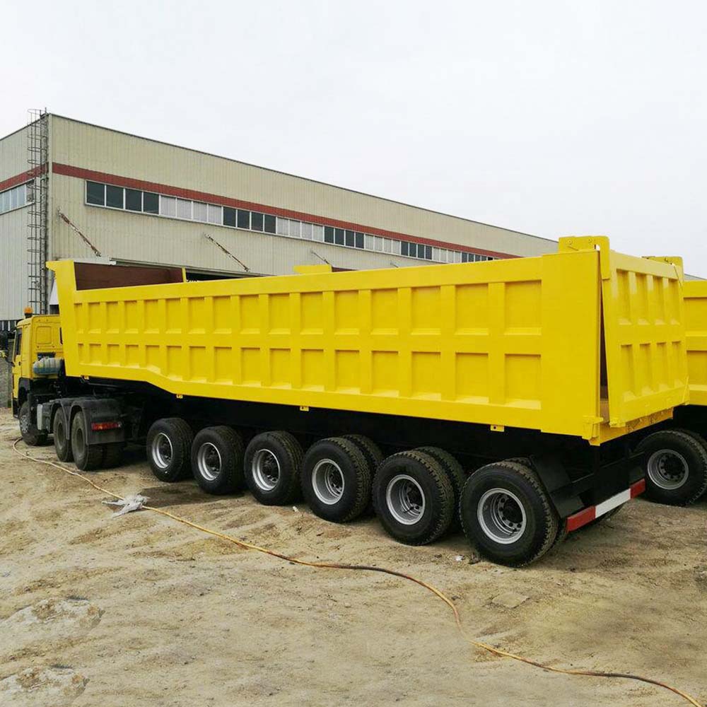 LUCKIN 6 Axles Air Suspension Rear Dump Tipper Semi Trailer for Sale in