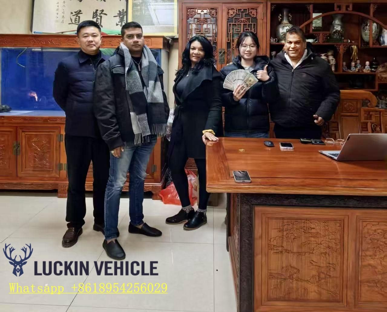 Trinidad and Tobago Customers Visit Luckin Factory to Inspect Flatbed Semi Trailer插图