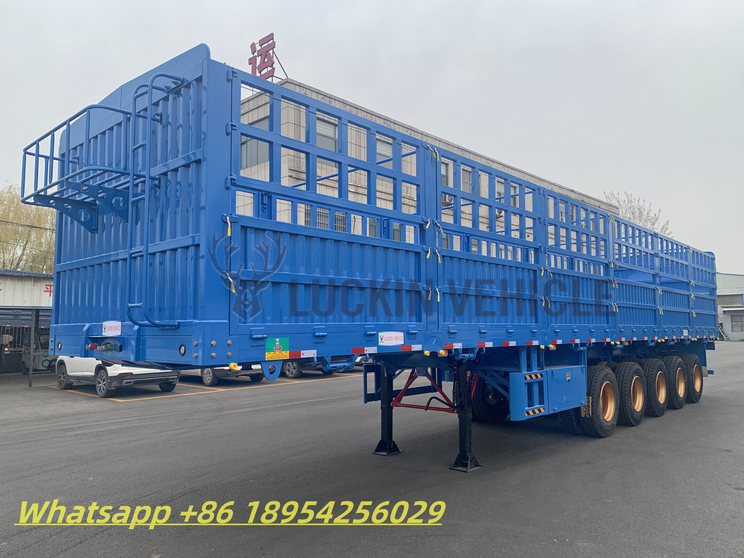 5 Axles Fence Cargo Semi Trailer-Multiple axes are available.插图