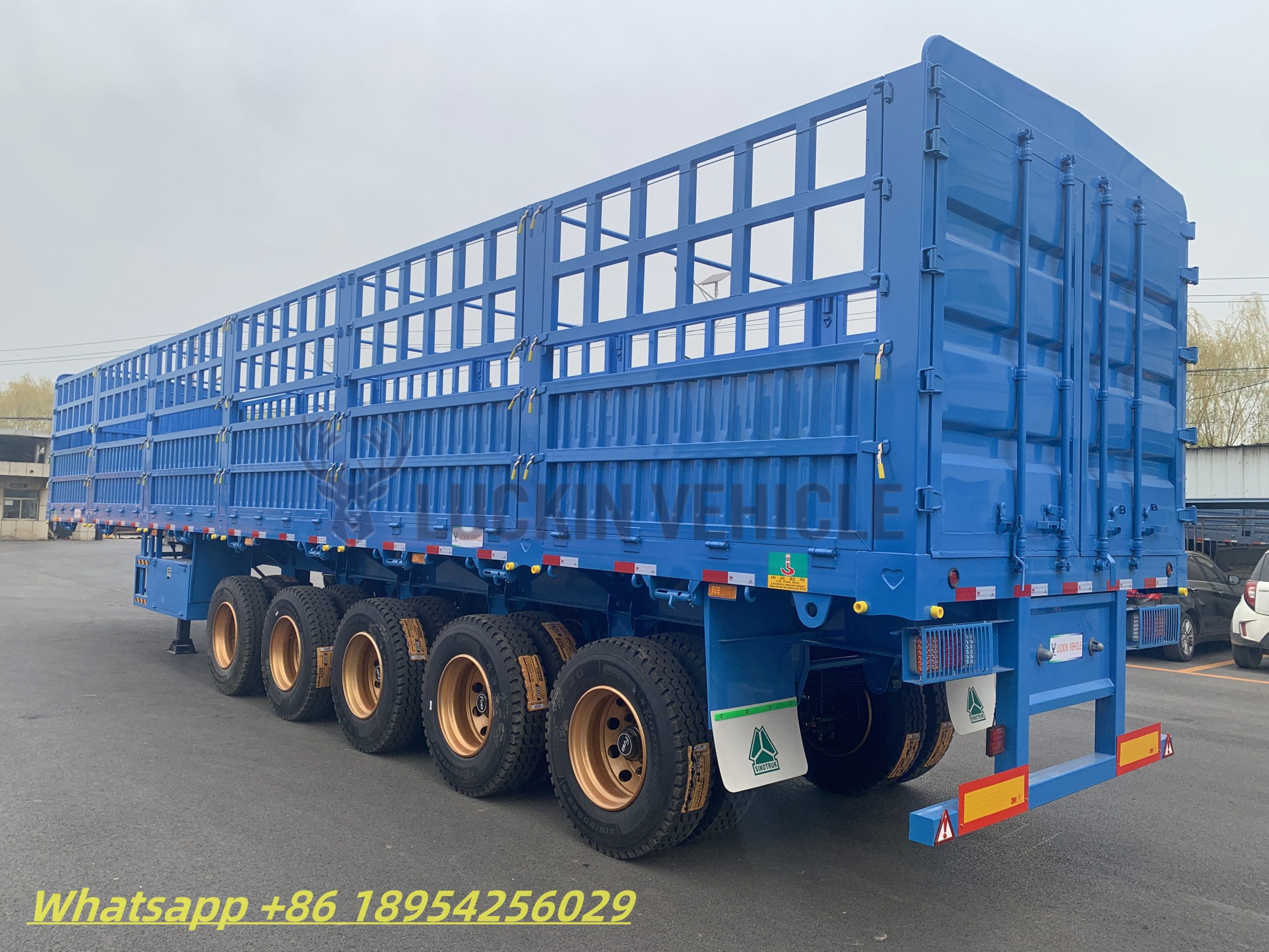 5 Axles Fence Cargo Semi Trailer-Multiple axes are available.插图2