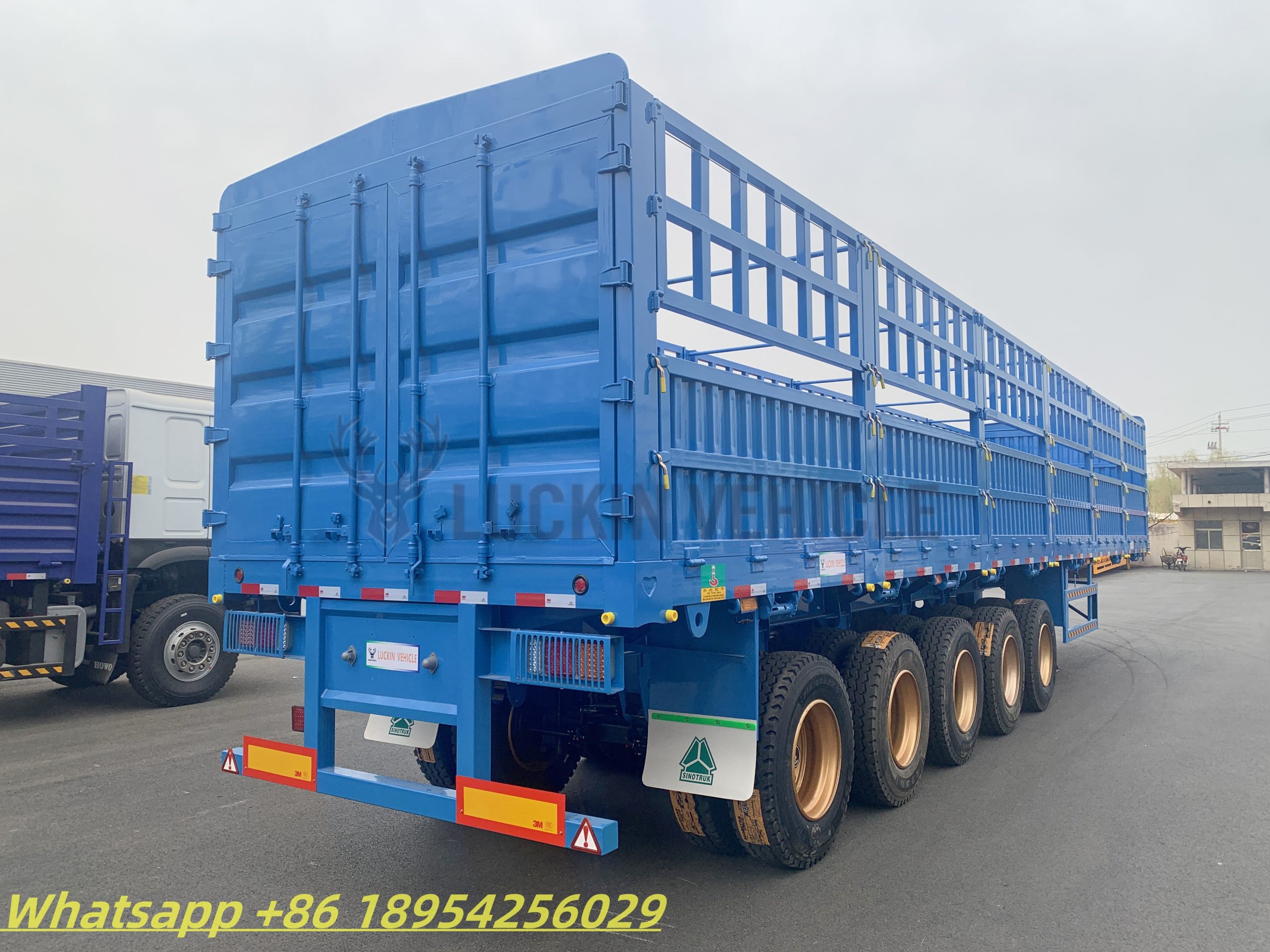 5 Axles Fence Cargo Semi Trailer-Multiple axes are available.插图1